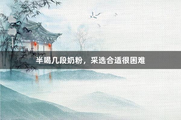 半喝几段奶粉，采选合适很困难