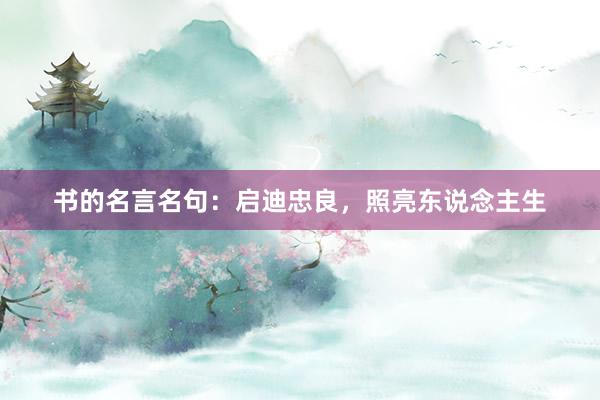 书的名言名句：启迪忠良，照亮东说念主生