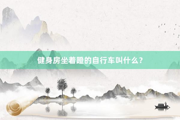 健身房坐着蹬的自行车叫什么？